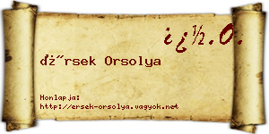Érsek Orsolya névjegykártya