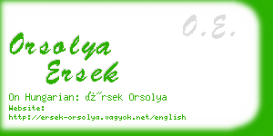 orsolya ersek business card